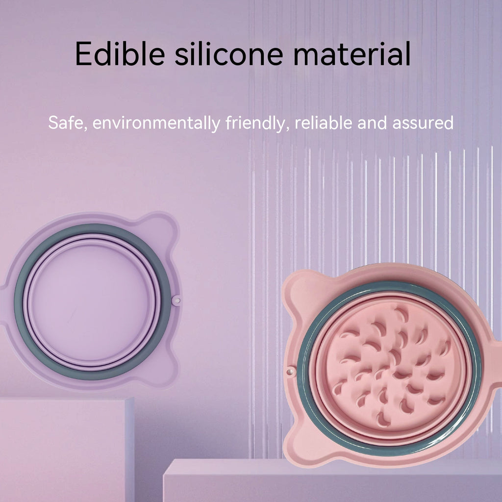 Hopfällbar dubbelmatskål – perfekt för resa och vardag