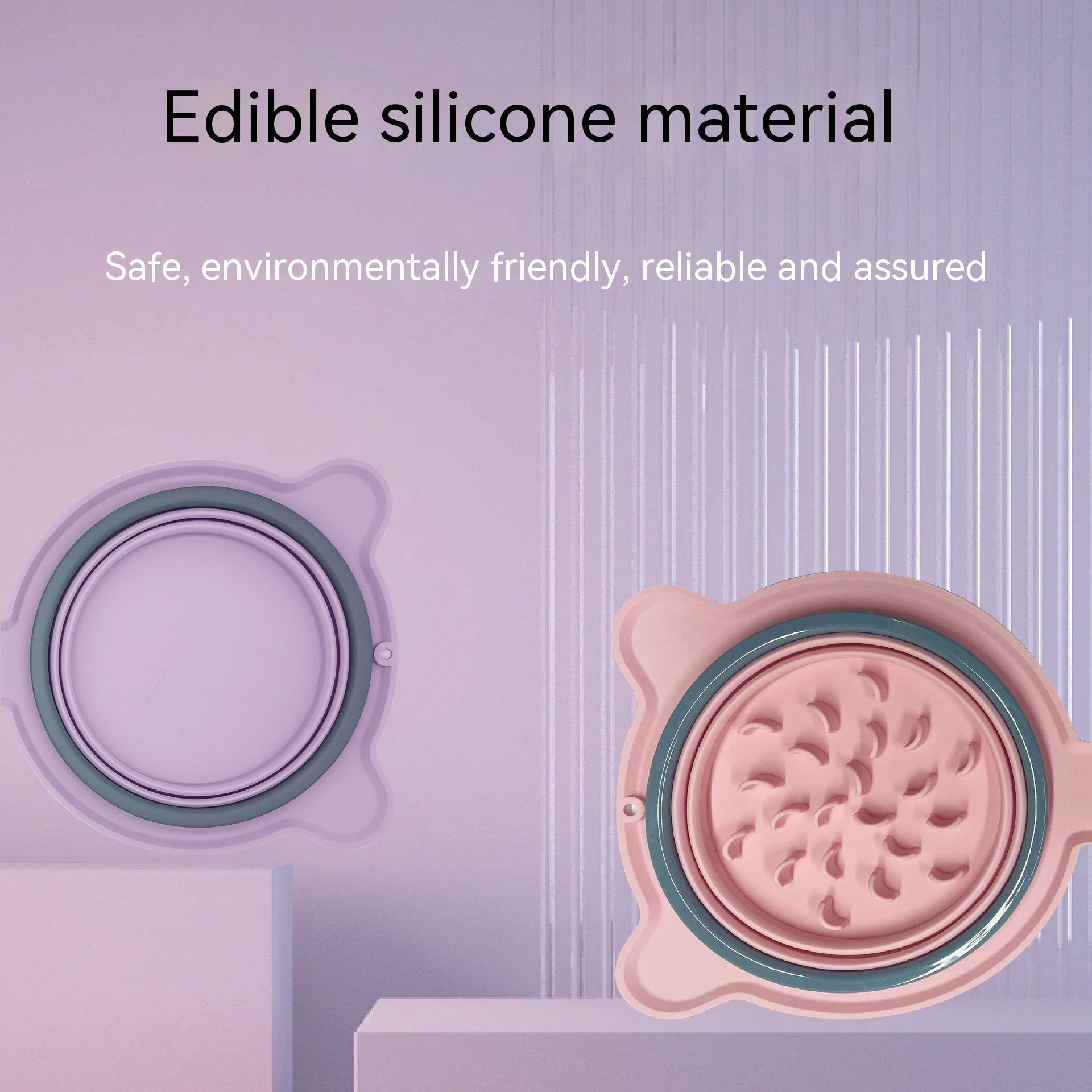 Hopfällbar dubbelmatskål – perfekt för resa och vardag