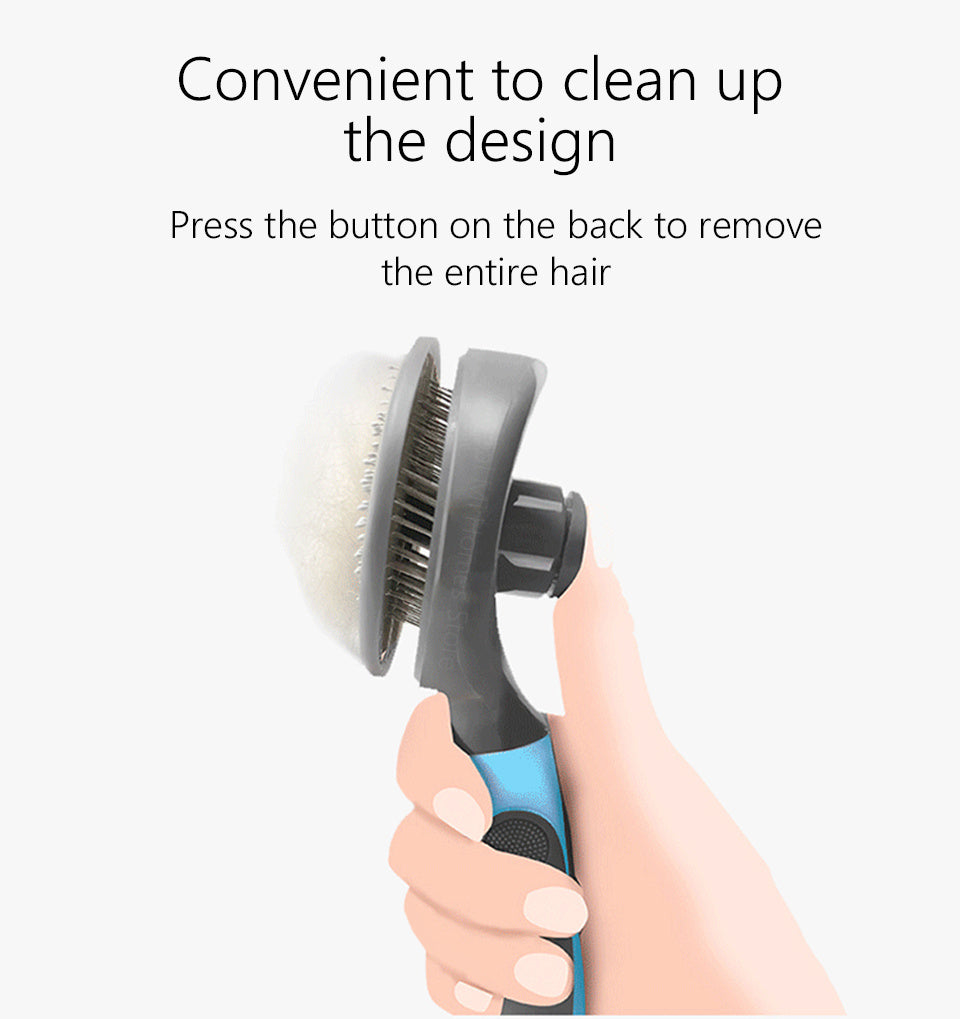 Kardborste för Hund – Enkel Pälsborttagning med Ett Tryck!